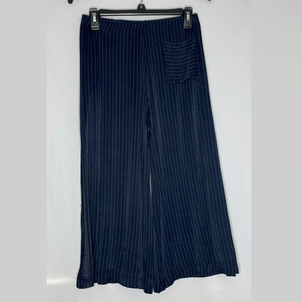 Urban outfitters light before dark blue and white striped wide leg pants